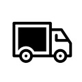 Tracked delivery icon of a truck
